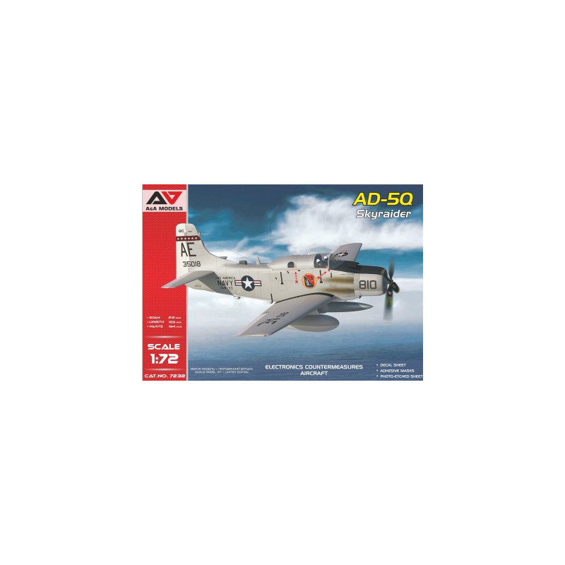 AD-5Q SKYRAIDER 1/72 MODEL KIT + 1 FREE MODEL CEMENT