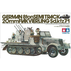 GERMAN 8ton SEMI TRACK 20mm FLAKVIERLING 1/35 MODEL KIT